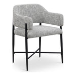 Dame Fabric Upholstered Dining Chair in Grey