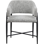 Dame Fabric Upholstered Dining Chair in Grey
