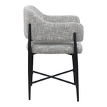 Dame Fabric Upholstered Dining Chair in Grey