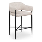 Dame Fabric Upholstered Counter Stool in Beige