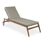Maui Water Resistant Fabric Upholstered Outdoor Patio Lounger in Grey