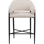 Dame Fabric Upholstered Counter Stool in Beige