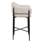 Dame Fabric Upholstered Counter Stool in Beige