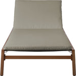 Maui Water Resistant Fabric Upholstered Outdoor Patio Lounger in Grey
