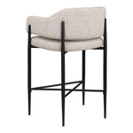 Dame Fabric Upholstered Counter Stool in Beige