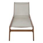 Maui Water Resistant Fabric Upholstered Outdoor Patio Lounger in Grey