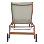 Maui Water Resistant Fabric Upholstered Outdoor Patio Lounger in Grey