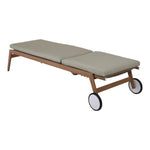 Maui Water Resistant Fabric Upholstered Outdoor Patio Lounger in Grey