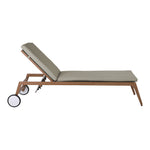 Maui Water Resistant Fabric Upholstered Outdoor Patio Lounger in Grey