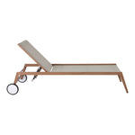 Maui Water Resistant Fabric Upholstered Outdoor Patio Lounger in Grey