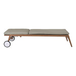 Maui Water Resistant Fabric Upholstered Outdoor Patio Lounger in Grey