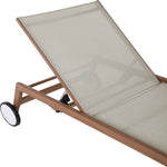 Maui Water Resistant Fabric Upholstered Outdoor Patio Lounger in Grey