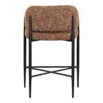 Dame Fabric Upholstered Counter Stool in Cognac