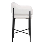 Dame Fabric Upholstered Counter Stool in Cream