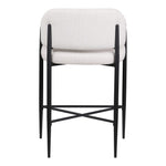 Dame Fabric Upholstered Counter Stool in Cream