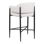 Dame Fabric Upholstered Counter Stool in Cream
