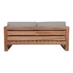 Anguilla 65" Water Resistant Fabric Upholsetered Outdoor Patio Loveseat in Grey