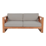 Anguilla 65" Water Resistant Fabric Upholsetered Outdoor Patio Loveseat in Grey