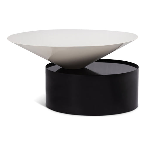 Damon Iron Coffee Table in White