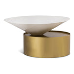 Damon Iron Coffee Table in White