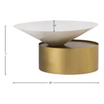 Damon Iron Coffee Table in White
