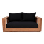 Tulum 63" Water Resistant Fabric Upholstered Outdoor Patio Sofa in Black