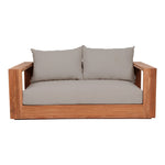 Tulum 63" Water Resistant Fabric Upholstered Outdoor Patio Sofa in Grey