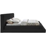 Dane Teddy Fabric Upholstered King Bed (3 Boxes) in Black