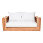 Tulum 63" Water Resistant Fabric Upholstered Outdoor Patio Sofa in Off White