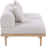 Laguna 71" Resilient Water Resistant Fabric Upholstered 2pc. Outdoor Patio Modular Loveseat in Beige