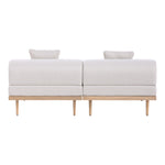 Laguna 71" Resilient Water Resistant Fabric Upholstered 2pc. Outdoor Patio Modular Loveseat in Beige