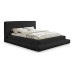 Dane Teddy Fabric Upholstered Queen Bed (3 Boxes) in Black
