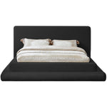Dane Teddy Fabric Upholstered Queen Bed (3 Boxes) in Black
