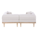 Laguna 71" Resilient Water Resistant Fabric Upholstered 2pc. Outdoor Patio Modular Loveseat in Beige