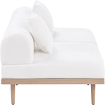 Laguna 71" Resilient Water Resistant Fabric Upholstered 2pc. Outdoor Patio Modular Loveseat in Cream