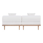 Laguna 71" Resilient Water Resistant Fabric Upholstered 2pc. Outdoor Patio Modular Loveseat in Cream