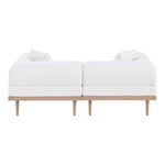 Laguna 71" Resilient Water Resistant Fabric Upholstered 2pc. Outdoor Patio Modular Loveseat in Cream