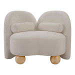 Daphne Chenille Fabric Upholstered Chair in Beige