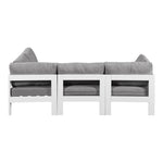 Nizuc 90" Water Resistant Fabric Upholstered 4pc. Outdoor Patio Modular Sectional (375-) in Grey