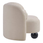 Daphne Chenille Fabric Upholstered Chair in Beige