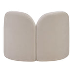 Daphne Chenille Fabric Upholstered Chair in Beige