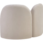Daphne Chenille Fabric Upholstered Chair in Beige