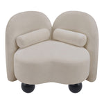 Daphne Chenille Fabric Upholstered Chair in Beige