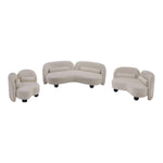 Daphne Chenille Fabric Upholstered Chair in Beige