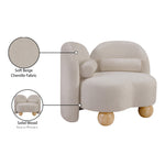 Daphne Chenille Fabric Upholstered Chair in Beige