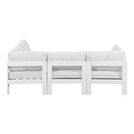 Nizuc 90" Water Resistant Fabric Upholstered 4pc. Outdoor Patio Modular Sectional (375-) in White