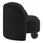 Daphne Chenille Fabric Upholstered Chair in Black