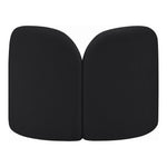 Daphne Chenille Fabric Upholstered Chair in Black