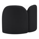 Daphne Chenille Fabric Upholstered Chair in Black
