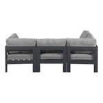 Nizuc 90" Water Resistant Fabric Upholstered 4pc. Outdoor Patio Modular Sectional (376-) in Grey